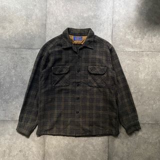 ペンドルトン(PENDLETON)の50s60s ペンドルトン ウールシャツ USA製 L ブラウン(シャツ)