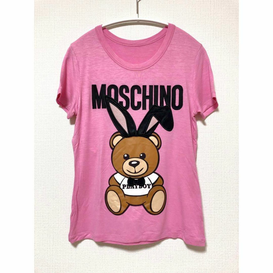 【レア】MOSCHINO プレイボーイコラボレーション ベアTシャツ ピンク