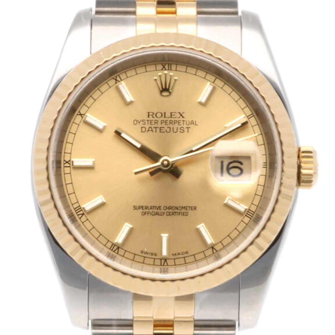ロレックス デイトジャスト オイスターパーペチュアル 腕時計 時計 ステンレススチール 116233 自動巻き メンズ 1年保証 ROLEX