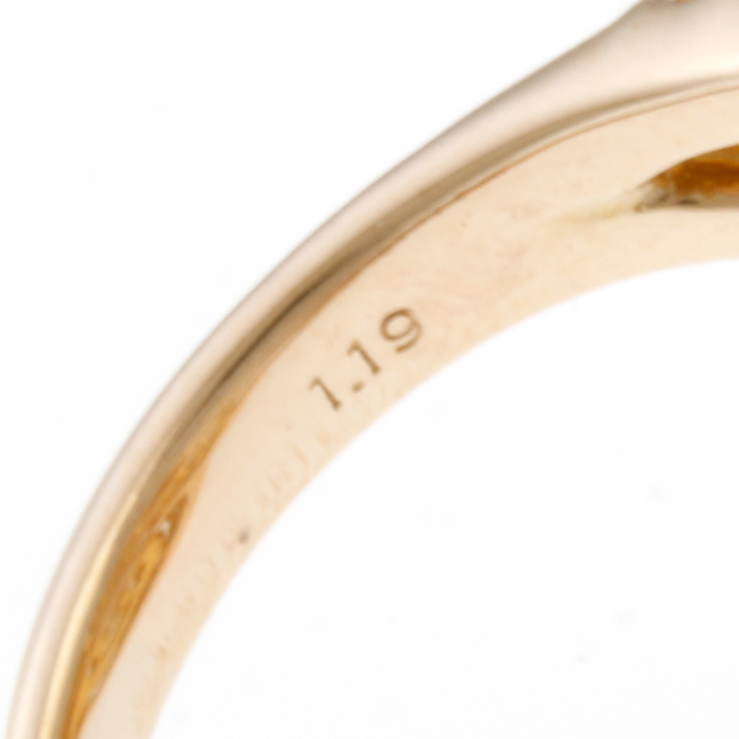 リング 指輪 9号 渦巻き 18金 K18ピンクゴールド ダイヤモンド 1.19ct レディース
