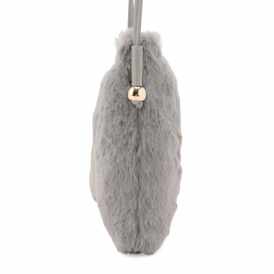 bonjour records(ボンジュールレコーズ)の【ブラック（01）】Bonjour Records/ボンジュールレコード Original fur mini shoulder pouch レディースのバッグ(ショルダーバッグ)の商品写真