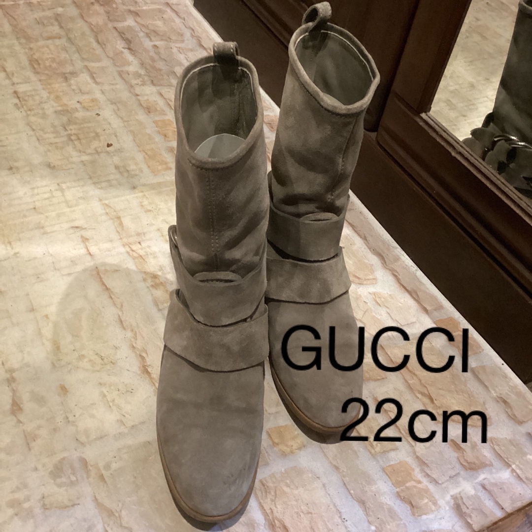 クリアランス半額 値下げ ¥18900→¥18700 GUCCI ショートブーツ 22cm