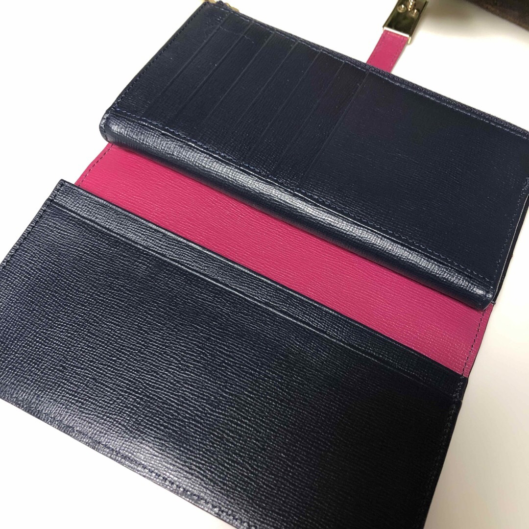 LANVIN en Bleu(ランバンオンブルー)の【美品】ランバンオンブルー　バイカラー　長財布 レディースのファッション小物(財布)の商品写真