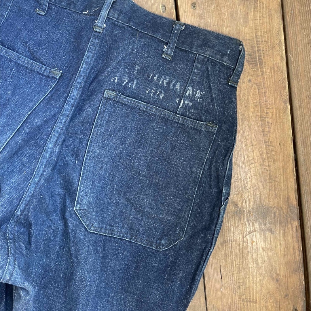 40’s ビンテージUSN US.navy デニムベイカーパンツ メンズのパンツ(ワークパンツ/カーゴパンツ)の商品写真