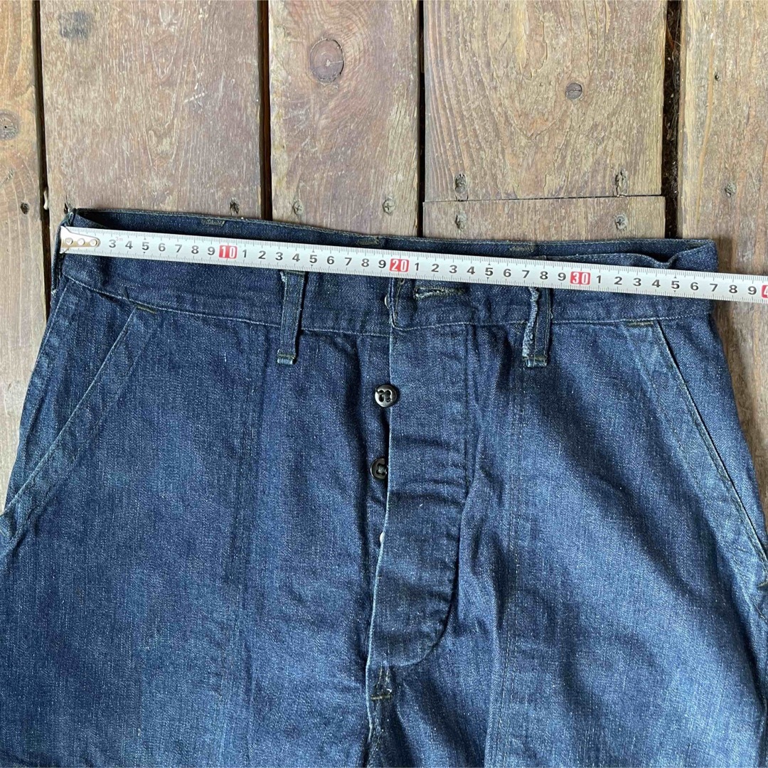 40’s ビンテージUSN US.navy デニムベイカーパンツ メンズのパンツ(ワークパンツ/カーゴパンツ)の商品写真