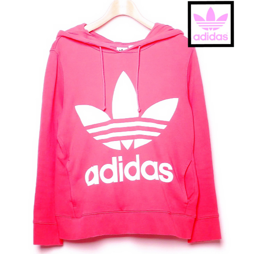 adidas - アディダス でかロゴ ネオンカラー パーカー adidas - アディダス でかロゴ ネオンカラー パーカー