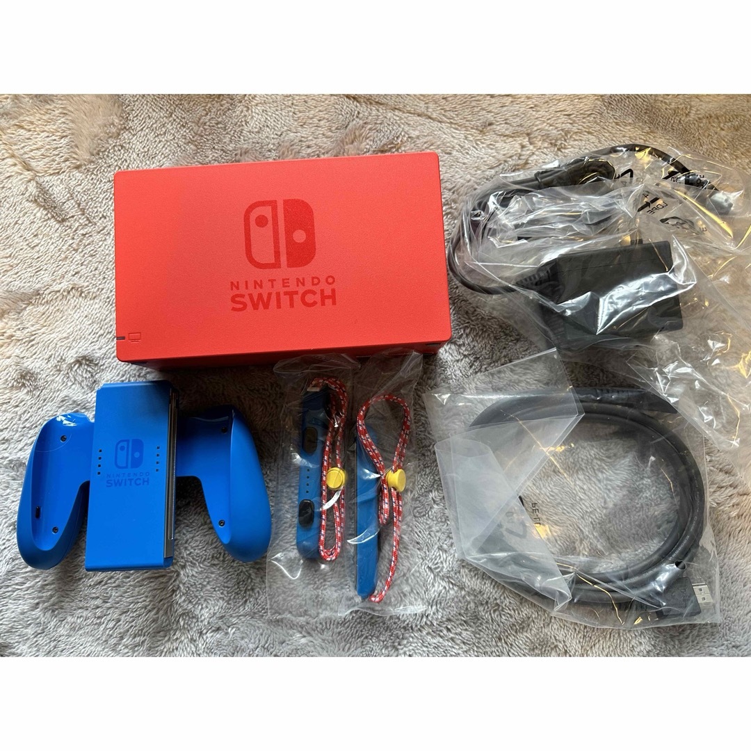 Nintendo Switch - ニンテンドースイッチ マリオ レッド×ブルー 付属品