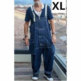 XL メンズ デニム オーバーオール ワークパンツ ト サロペット ワーク(サロペット/オーバーオール)