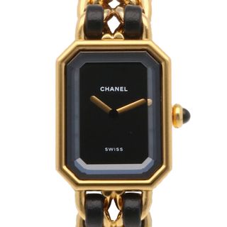 シャネル CHANEL プルミエール Lサイズ H0001 ヴィンテージ レディース 腕時計 ブラック 文字盤 ゴールド ウォッチ Premiere VLP 90190207