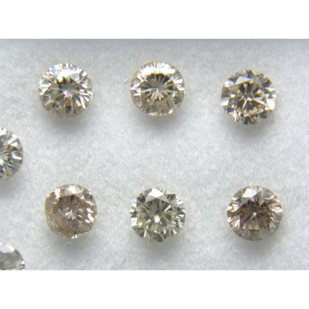 ブラウンカラー系 SI~Iクラス 合計1.09ct 天然ダイヤルース- ブラウンカラー系 SI~Iクラス 合計1.09ct 天然ダイヤルース-