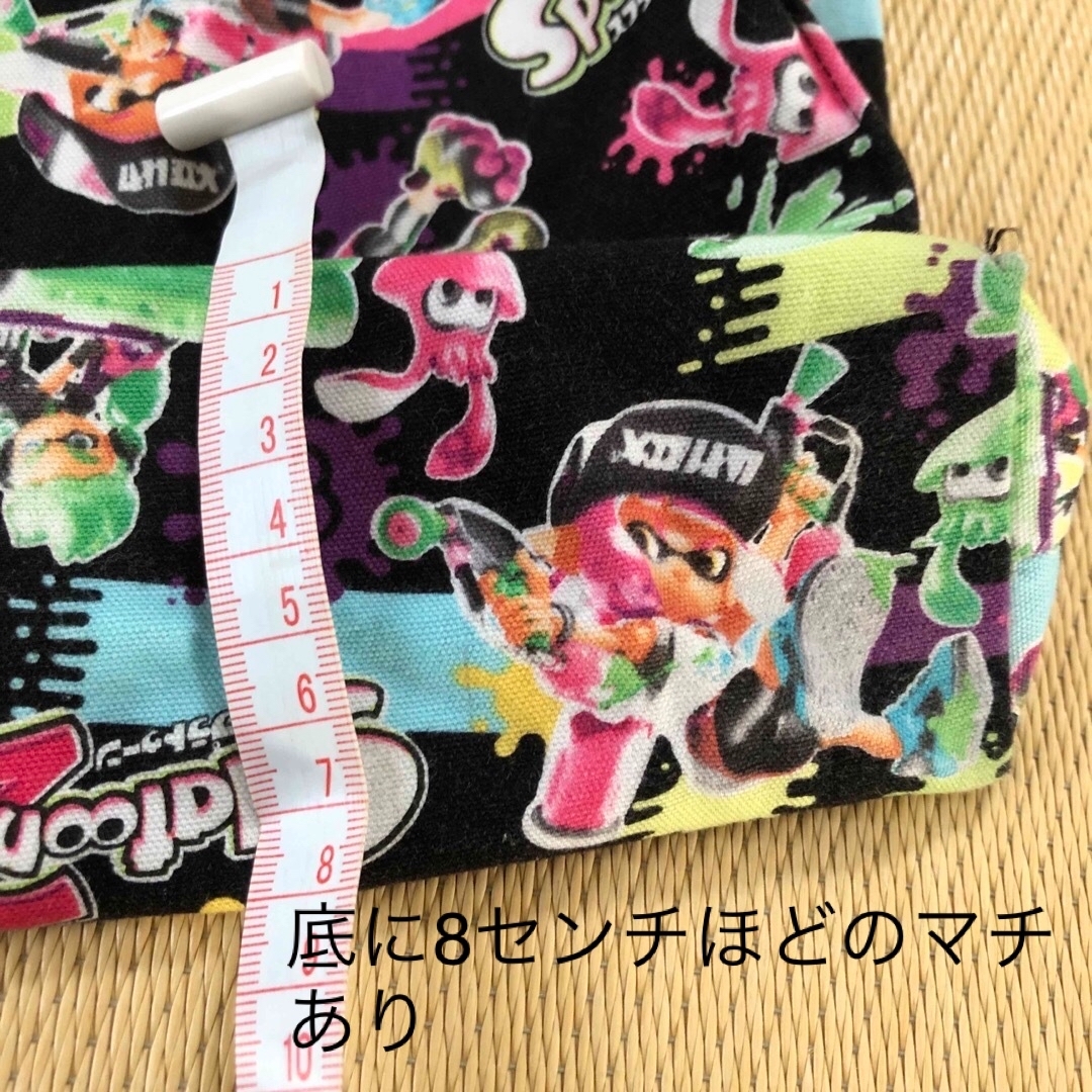 任天堂(ニンテンドウ)のスプラトゥーン　手作りレッスンバック　中古品 キッズ/ベビー/マタニティのこども用バッグ(レッスンバッグ)の商品写真