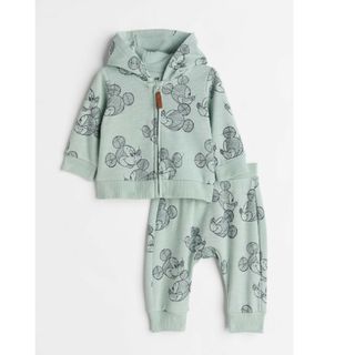 エイチアンドエム(H&M)のH&M Micky ミッキー コラボ スウェット パーカー セットアップ 75(トレーナー)