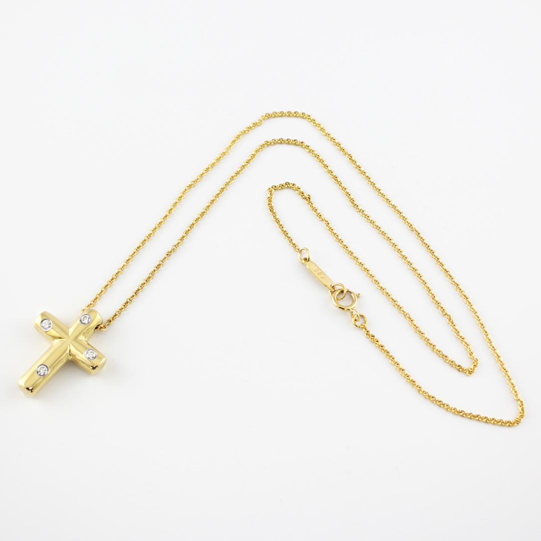 Tiffany & Co. - ティファニー ドッツクロス ネックレス 18金 K18