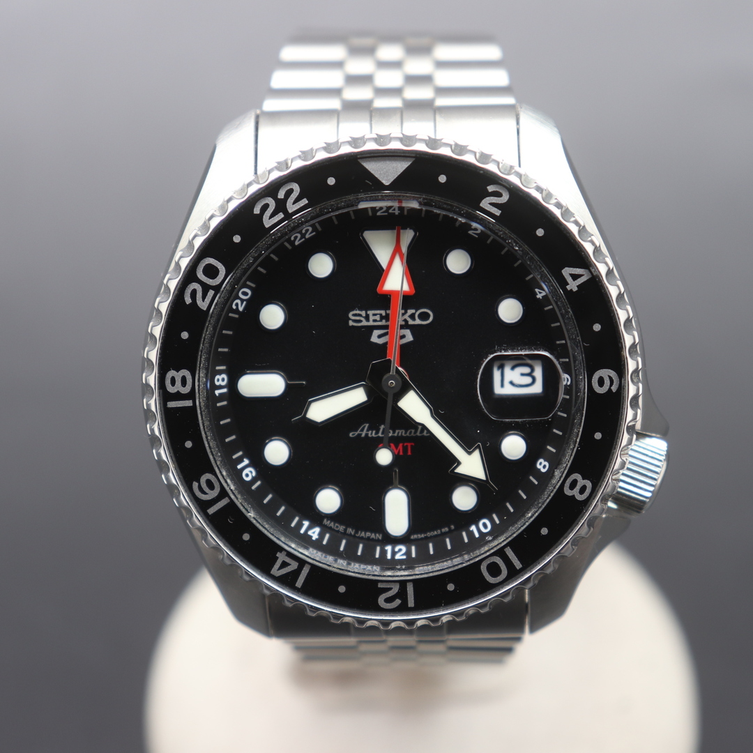 IT3KHH78LRIQ SEIKO セイコー 5スポーツ GMT 自動巻き SBSC001 4R34-0010 メンズ 腕時計 SS