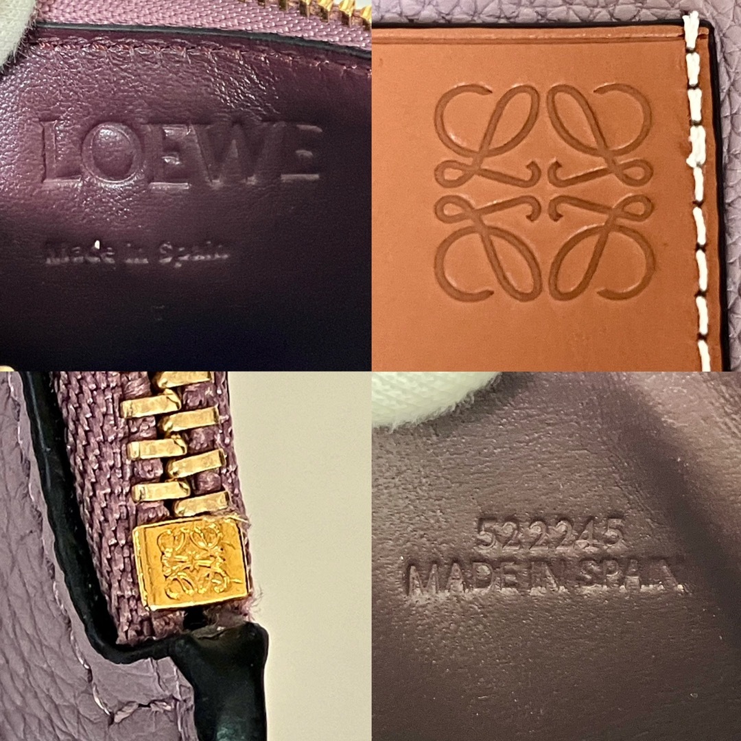 LOEWE コインカードホルダー 新作 カードケース コインケース 紫 パープルz121724