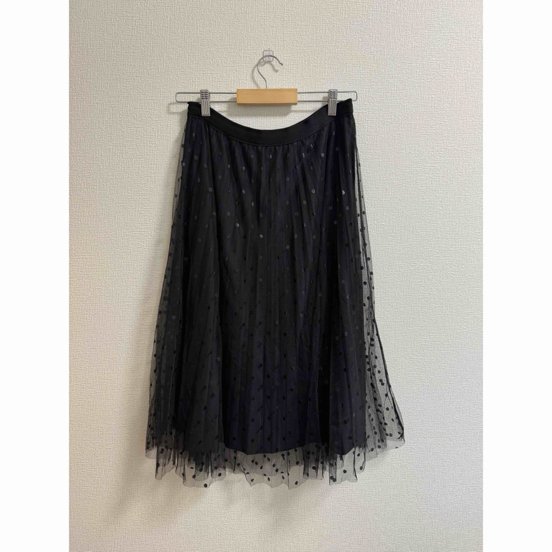 プリーツロングスカート　黒 レディースのスカート(ロングスカート)の商品写真