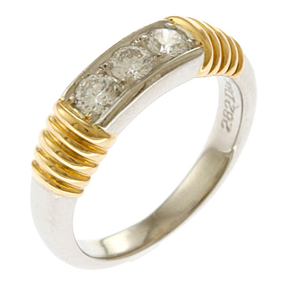 クリスチャン ディオール Christian Dior 8号 リング ダイヤ K18 WG ホワイトゴールド 750 指輪 VLP 90199045