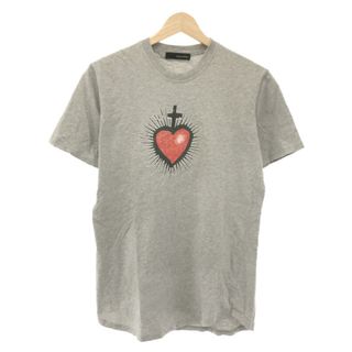 ディースクエアード(DSQUARED2)のDSQUARED2 ディースクエアード ハートプリントクルーネックTシャツ グレー系 M(Tシャツ/カットソー(半袖/袖なし))