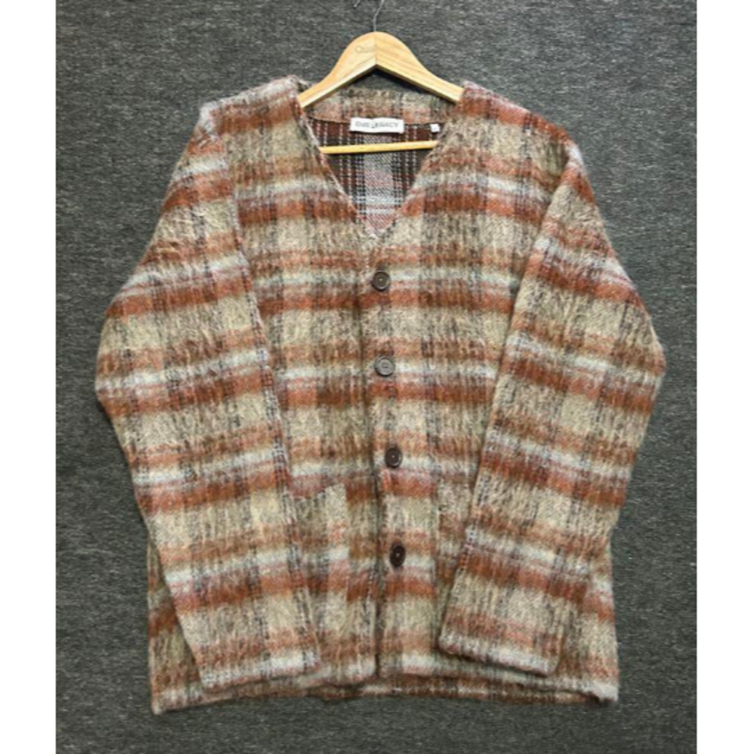OUR LEGACY AMENT CHECK MOHAIR CARDIGAN