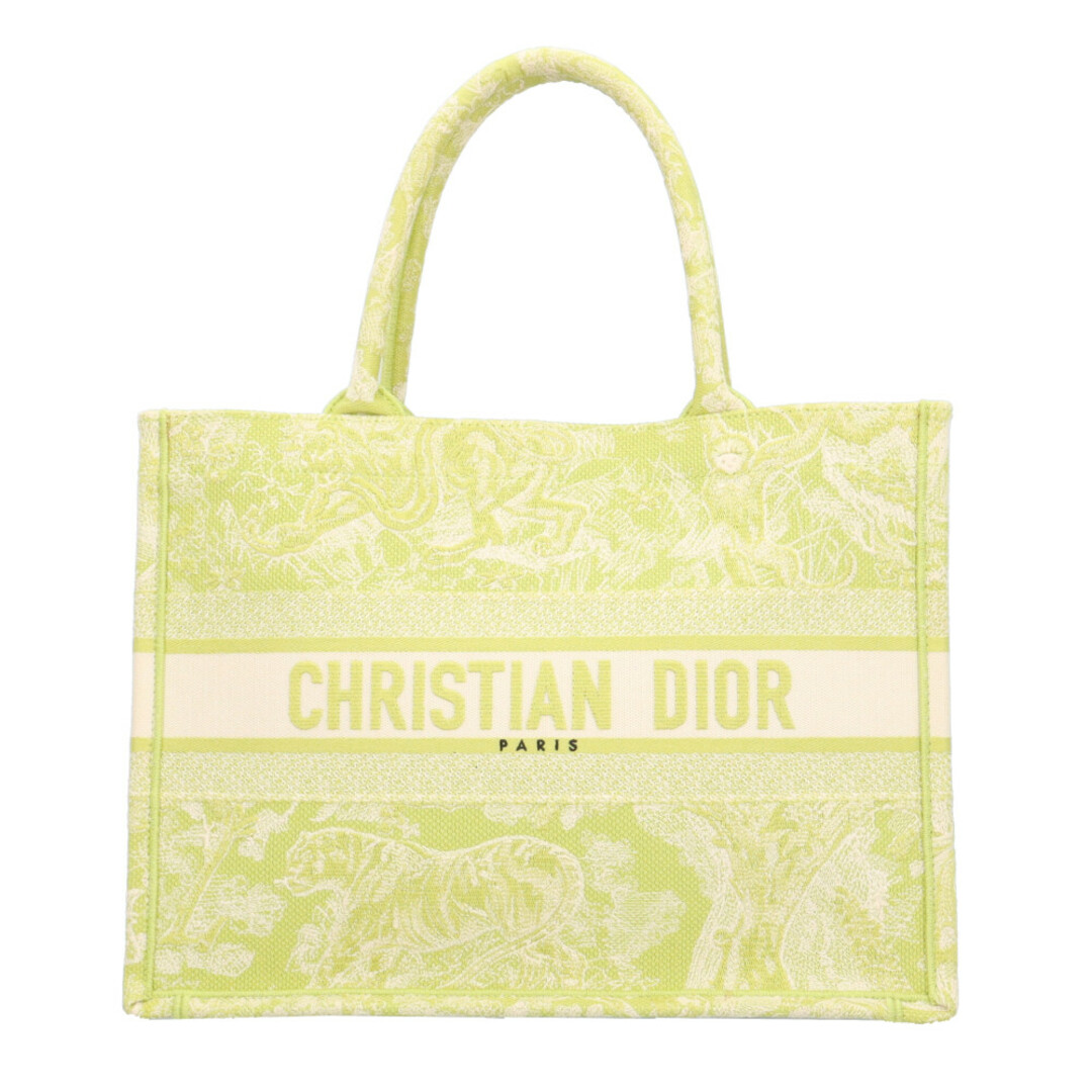 クリスチャンディオール ブックトート ミディアム トートバッグ キャンバス グリーン レディース Christian Dior  クリスチャンディオール
