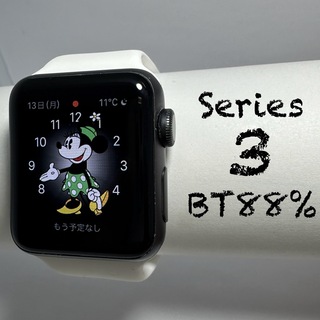 アップルウォッチ(Apple Watch)のApple Watch Series 3 GPS 38mm スペースグレイ(腕時計(デジタル))