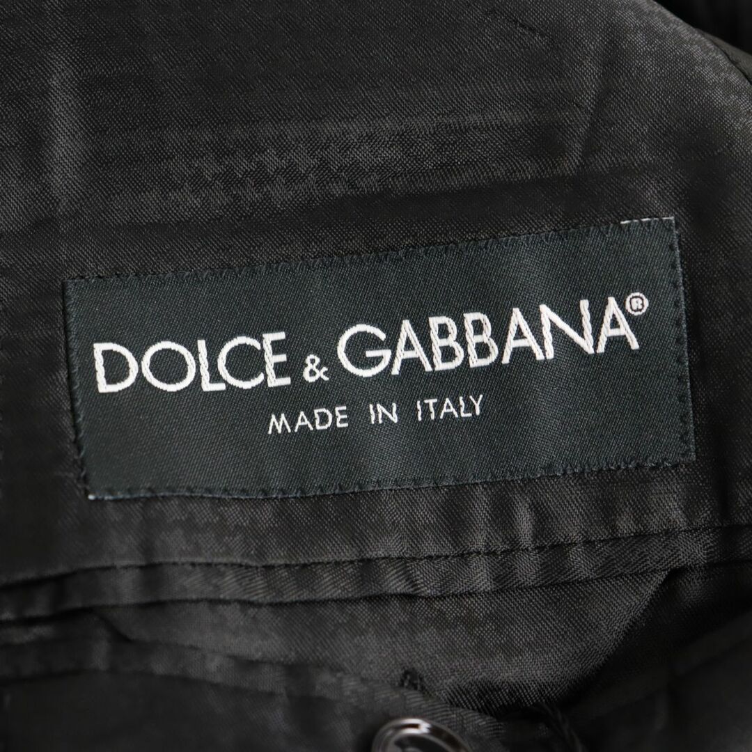未使用品◆DOLCE＆GABBANA ドルチェ＆ガッバーナ 銀ボタン 厚手 シングルジャケット/テーラードジャケット ブラック 46 伊製 正規品