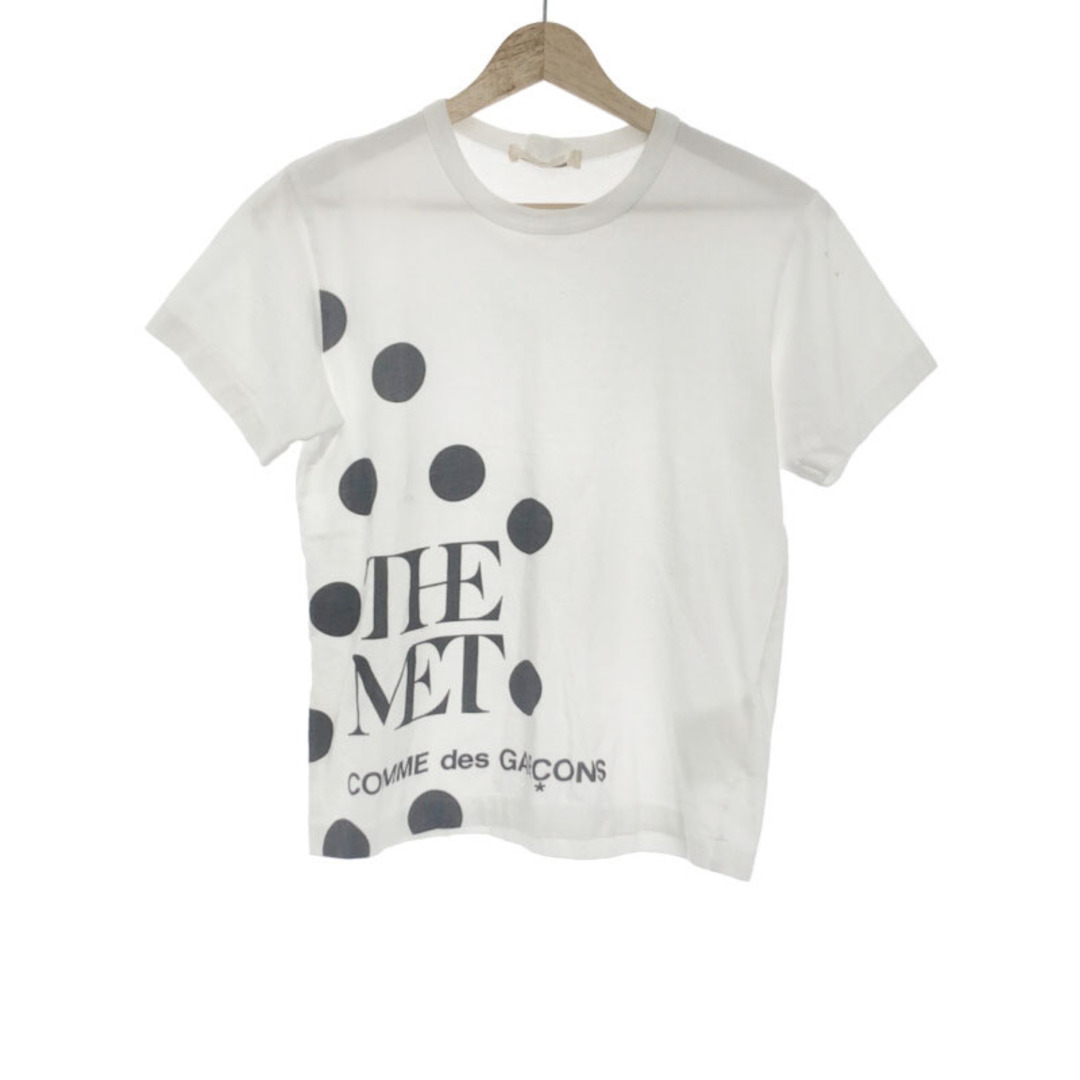 COMME des GARCONS(コムデギャルソン)のCOMME des GARCONS コムデギャルソン 17SS THE MET ロゴプリントTシャツ ホワイト S レディースのトップス(カットソー(半袖/袖なし))の商品写真