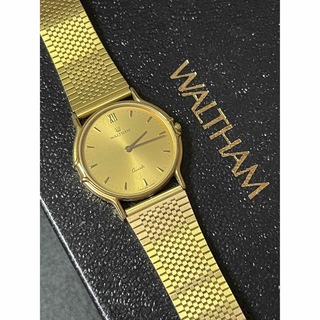 ウォルサム(Waltham)の★ビンテージ 90年代？ WALTHAM ウォルサム ゴールド色 腕時計★保管品(腕時計(アナログ))