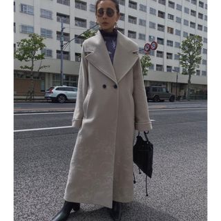 アメリヴィンテージ(Ameri VINTAGE)のAmeri VINTAGE EMBROIDERY BIG COLLAR COAT(ロングコート)