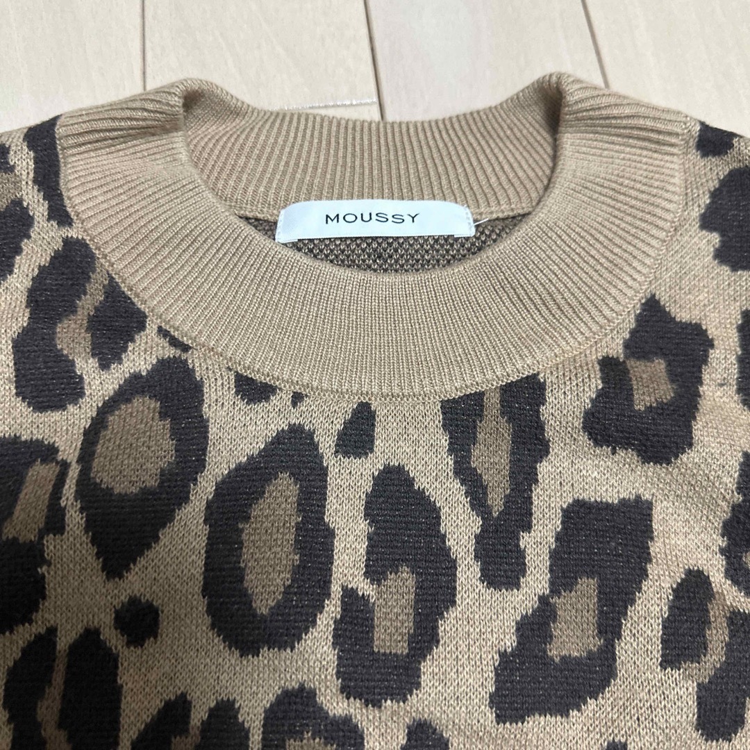 moussy(マウジー)の【美品】moussy ニット レオパード レディースのトップス(ニット/セーター)の商品写真