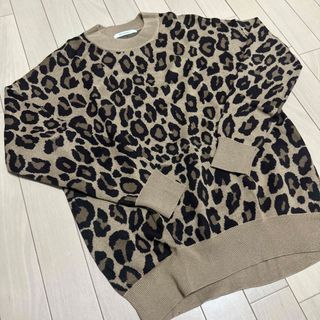 マウジー(moussy)の【美品】moussy ニット レオパード(ニット/セーター)