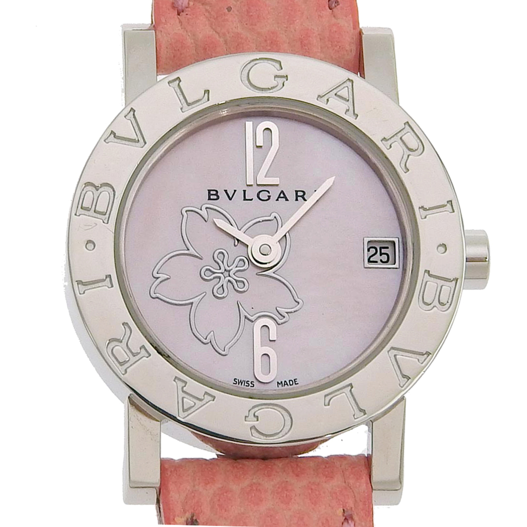 ブルガリ BVLGARI ブルガリブルガリ　ピンクシェル BB26SS ステンレススチール クオーツ レディース 腕時計