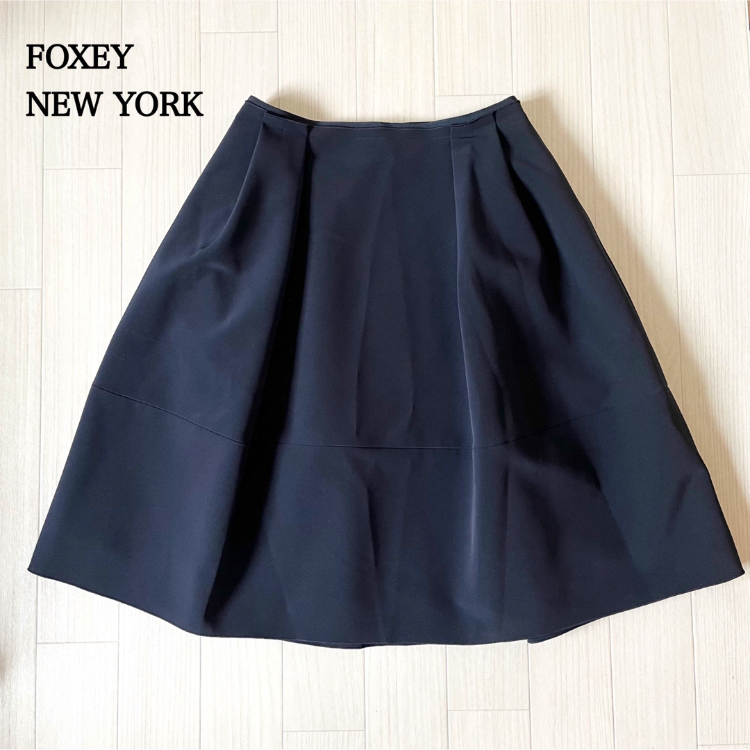フォクシーNY サイドタックスカートバロンスカート　FOXEY 38326