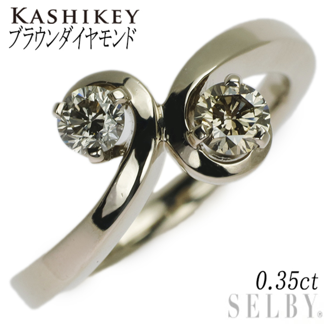 カシケイ K18BG ブラウンダイヤモンド リング 0.35ct フロート