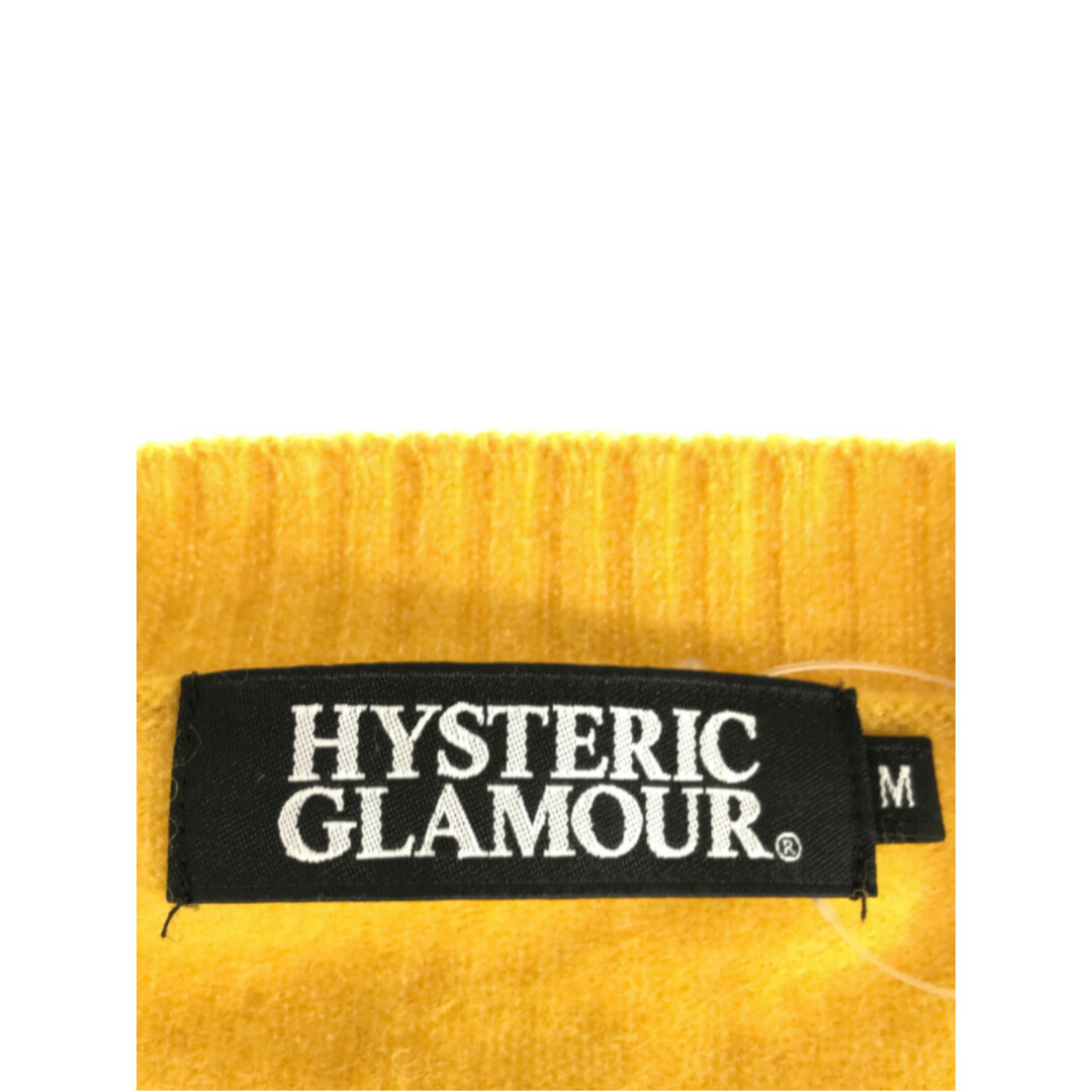 HYSTERIC GLAMOUR(ヒステリックグラマー)のHYSTERIC GLAMOUR ヒステリックグラマー 20AW JAM ON HYSTERIC ウールニットセーター イエロー M メンズのトップス(ニット/セーター)の商品写真