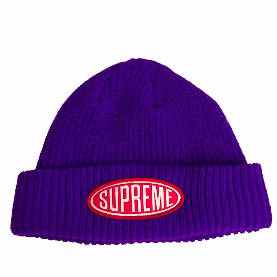 7452 Supreme Oval Patch Beanie Purple