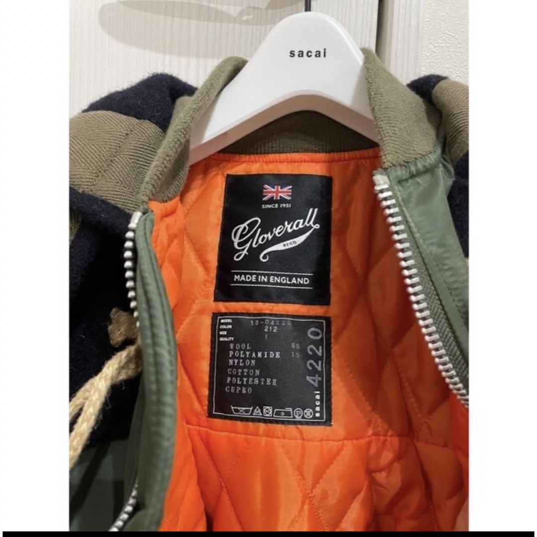 sacai サカイ ×Gloverallグローバーオール ダッフル×MA-1