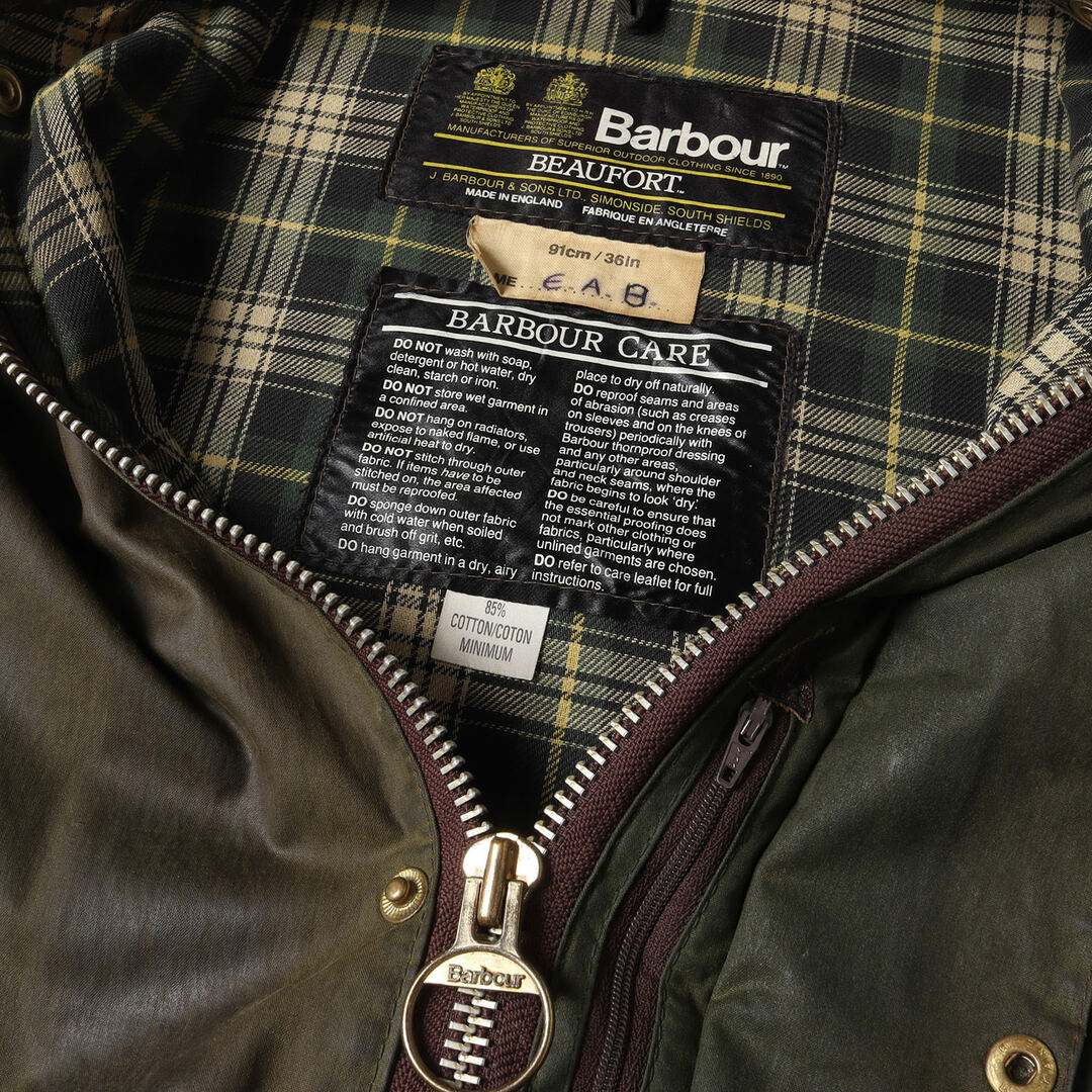 【Barbour】バブアー オイルドジャケット イングランド製 グリーン XL