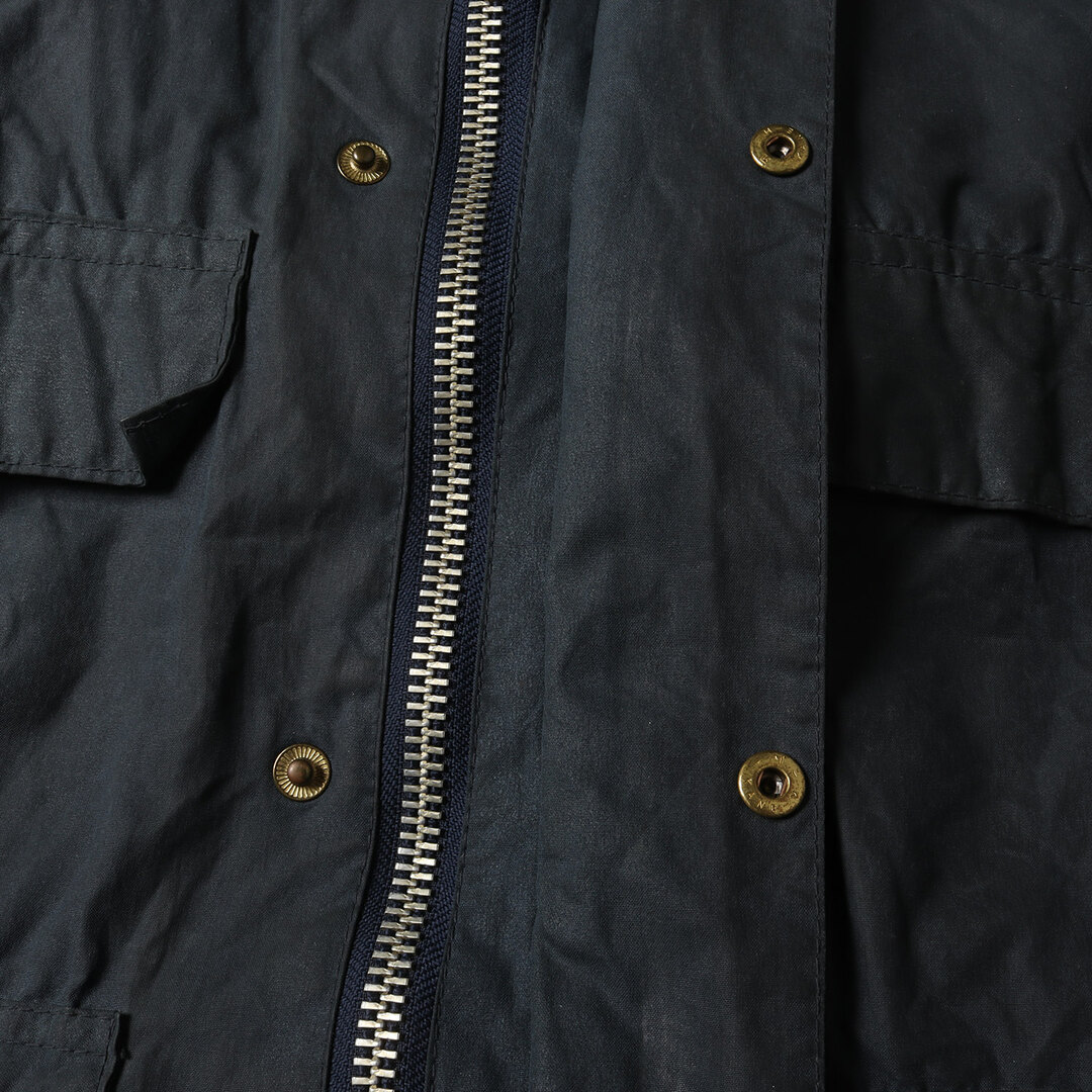 BARBOUR バブアー ジャケット サイズ:38インチ(97cm) 80s 3ワラント オイルドコットン ビデイル ジャケット BEDALE ネイビー 紺 イングランド製 アウター ブルゾン コート 80年代 ヴィンテージ 【メンズ】