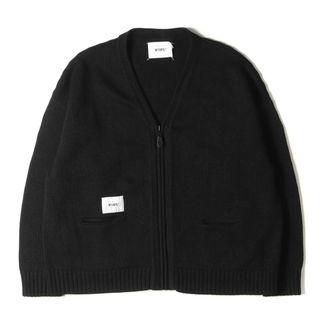 WTAPS ダブルタップス カーディガン サイズ:XL 21AW ヘビー ニット ジップ カーディガン PALMER / SWEATER ブラック 黒 トップス セーター 【メンズ】