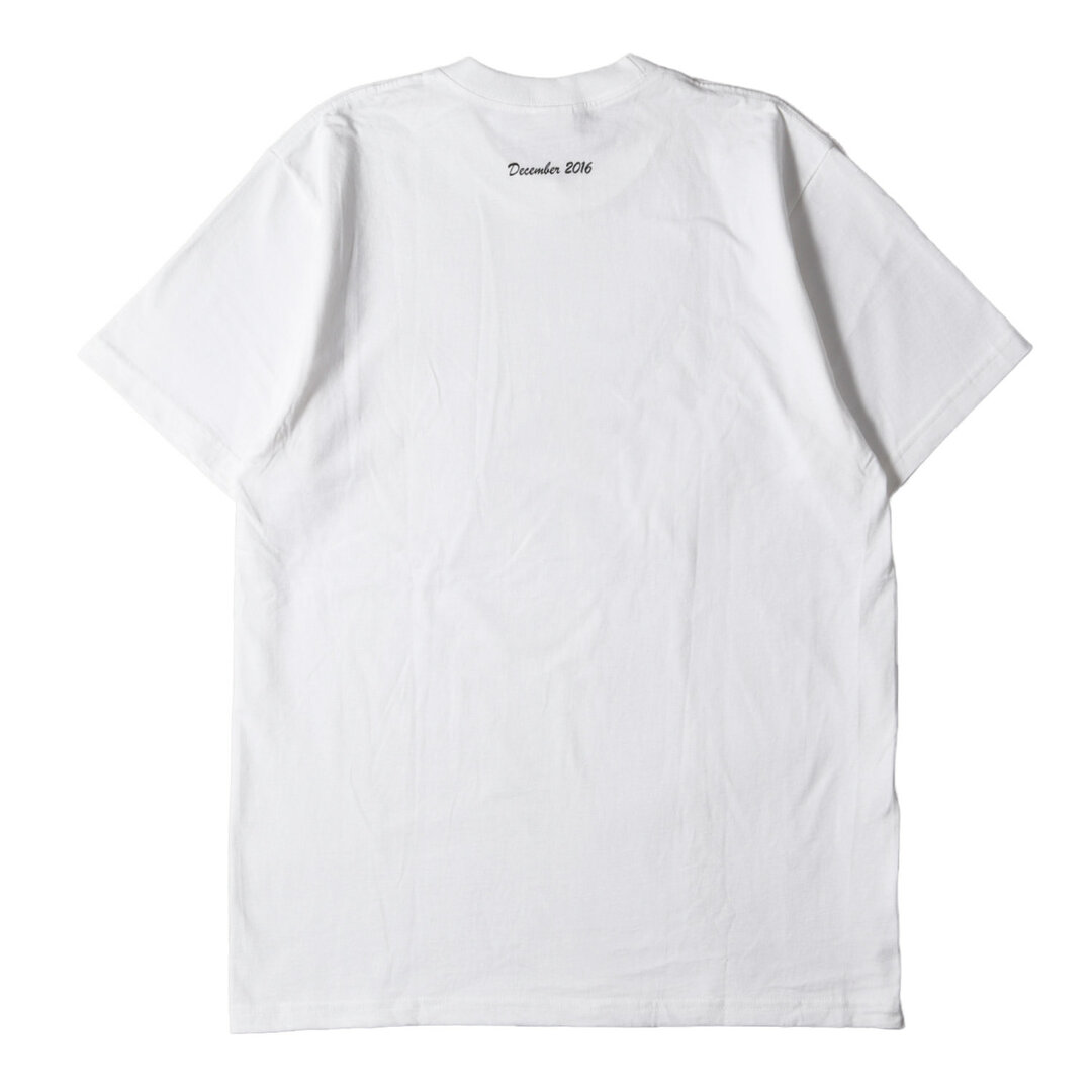 Supreme シュプリーム Tシャツ サイズ:l 16AW クリスマスモデル サンタ クルーネック 半袖 Tシャツ Santa Tee ホワイト 白  トップス カットソー ボックスロゴ box logo 【メンズ】