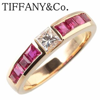 Tiffany & Co. - ティファニー ダイヤ ルビー リング 12号強 幅4.0mm 