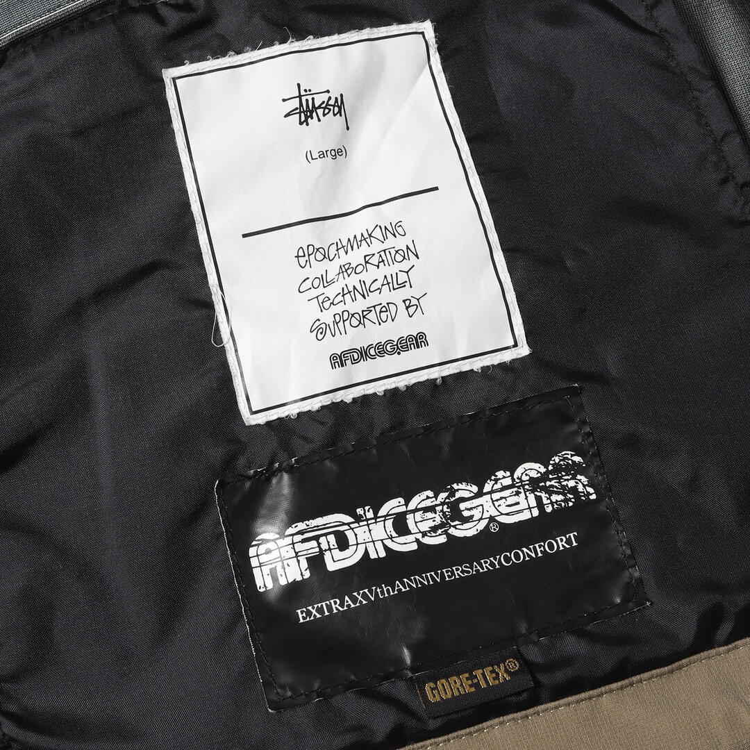 STUSSY ステューシー ジャケット サイズ:L 00s AFDICEGEAR 15周年記念 GORE-TEX XCR ナイロン ミリタリー ジャケット コヨーテ アウター ブルゾン コート 00年代 アーカイブ【メンズ】