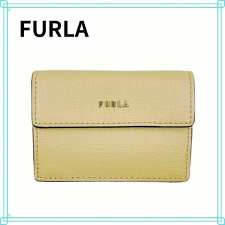 フルラ(Furla)の■極美品■ FURLA フルラ レザー 三つ折り 財布 ミニウォレット クリーム(財布)