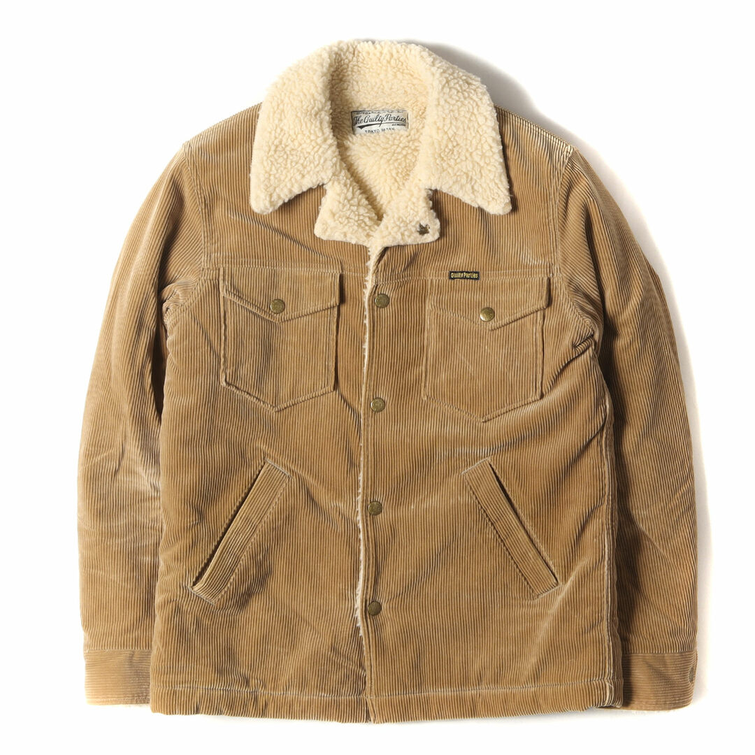 WACKO MARIA ワコマリア ジャケット サイズ:S コーデュロイ ボア ランチ ジャケット CORDUROY JKT ベージュ アウター ブルゾン コート【メンズ】