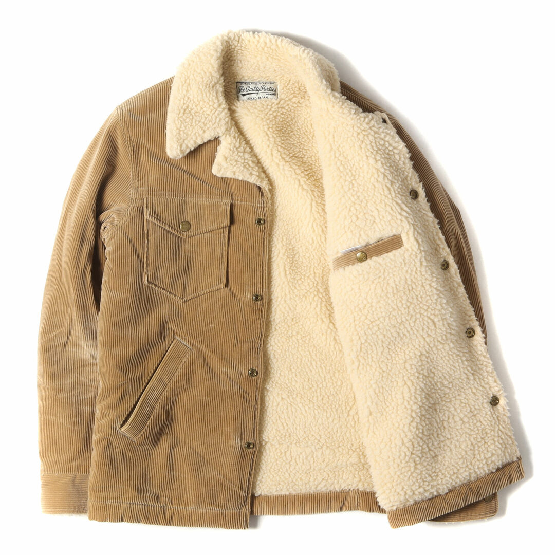 WACKO MARIA ワコマリア ジャケット サイズ:S コーデュロイ ボア ランチ ジャケット CORDUROY JKT ベージュ アウター ブルゾン コート【メンズ】