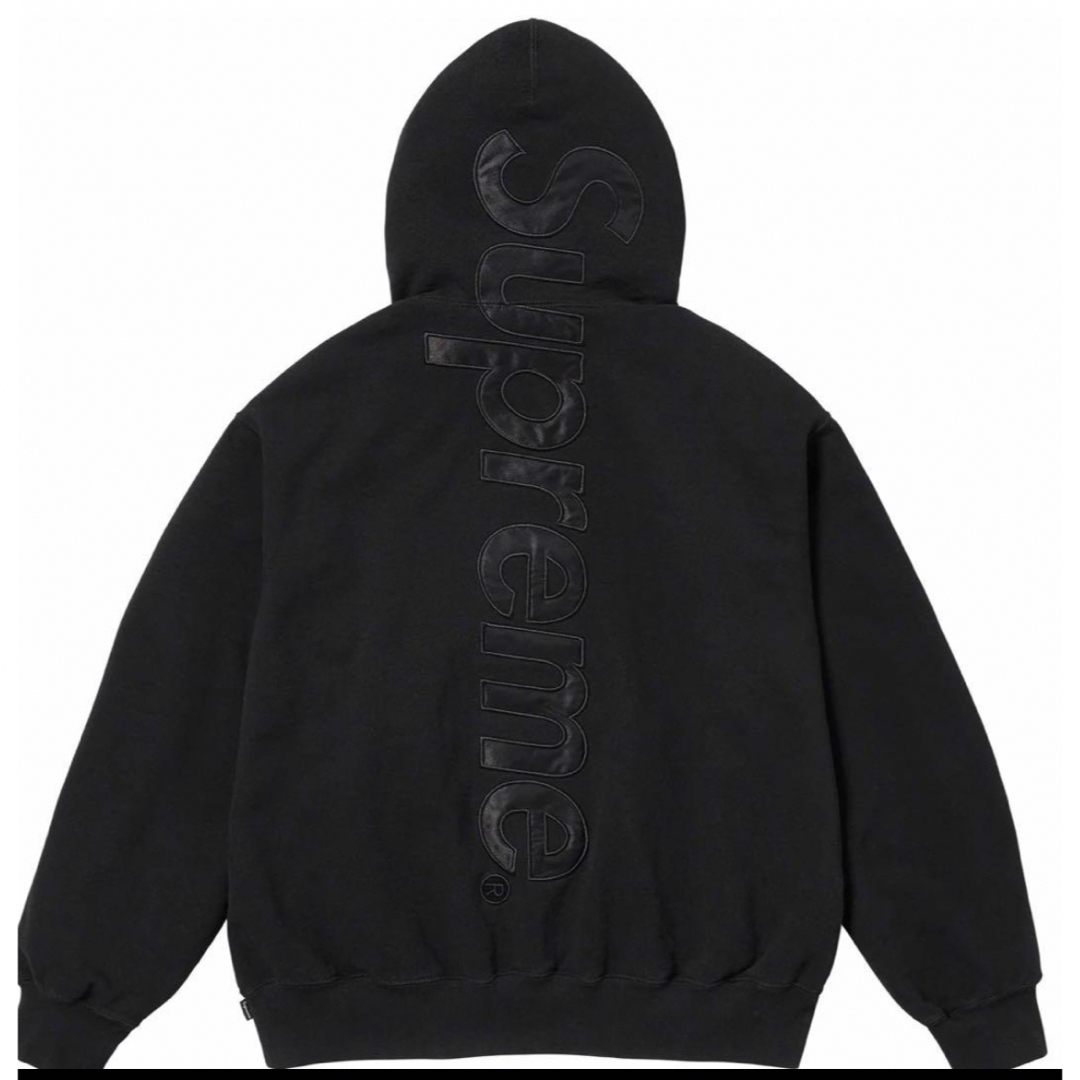 supreme Satin Applique  Hooded 黒《新品未使用》