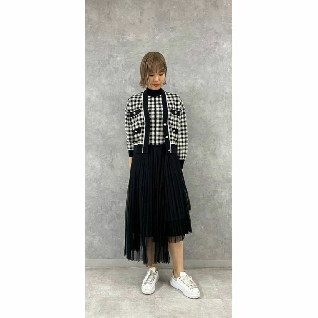 ♡美品♡ グレースコンチネンタル　チェックVネックカーディガン&トップ　23AW