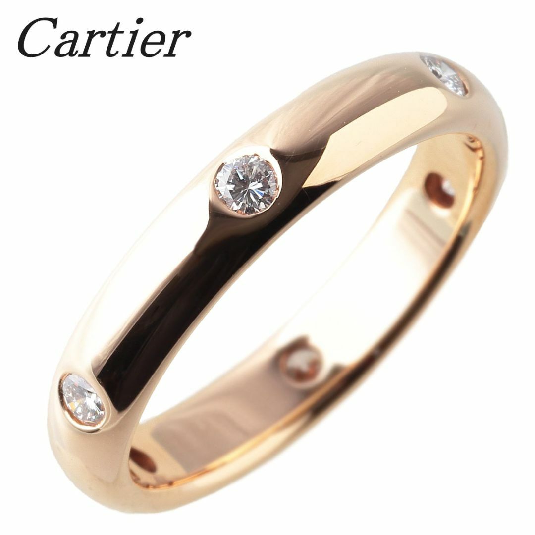 カルティエ ダイヤ リング ステラ #55 6PD 750YG 保証書(1997年) Cartier【14179】
