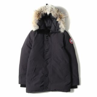 カナダグース(CANADA GOOSE)のCANADA GOOSE カナダグース ダウン ジャケット サイズ:S ファーフード ポリコットン ダウン コート JASPER PARKA 3438JM ジャスパー パーカー ダークネイビー 紺 アウター ブルゾン【メンズ】【中古】(ダウンジャケット)